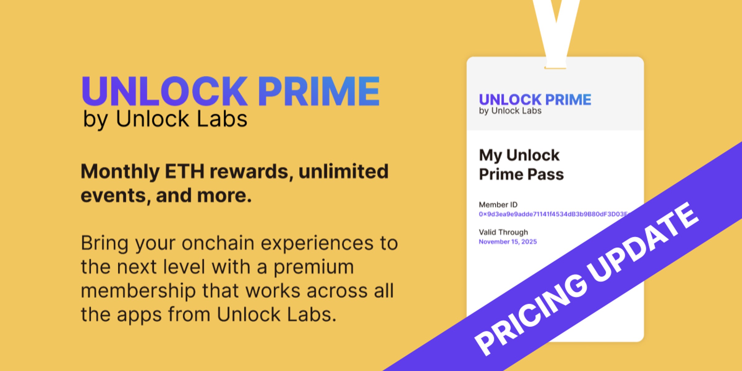 Unlock Prime Membership Pricing Changes (Nov 25, 2024)